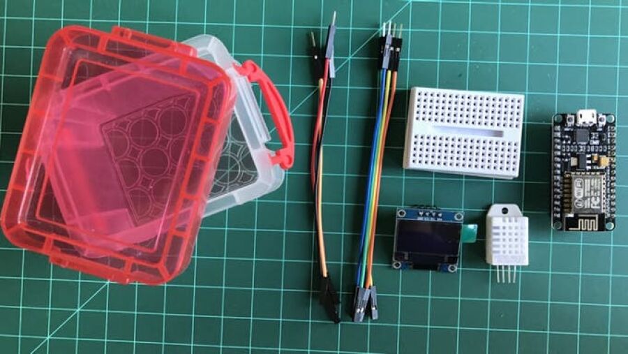 Imagem Páginas/03. Blog/Artigos/Estação Meteorológica doméstica com NODEMCU e OLED///lista-de-materiais